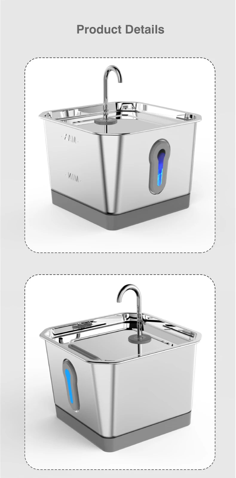 Smart Cat Water Fountain 4L - Wireless Dual Radar Stainless Steel Dispenser - Deribla Store