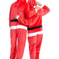 Mrs. Claus Christmas Costume - Velvet Hooded Jumpsuit with Faux Fur Trim & Belt - Deribla Store