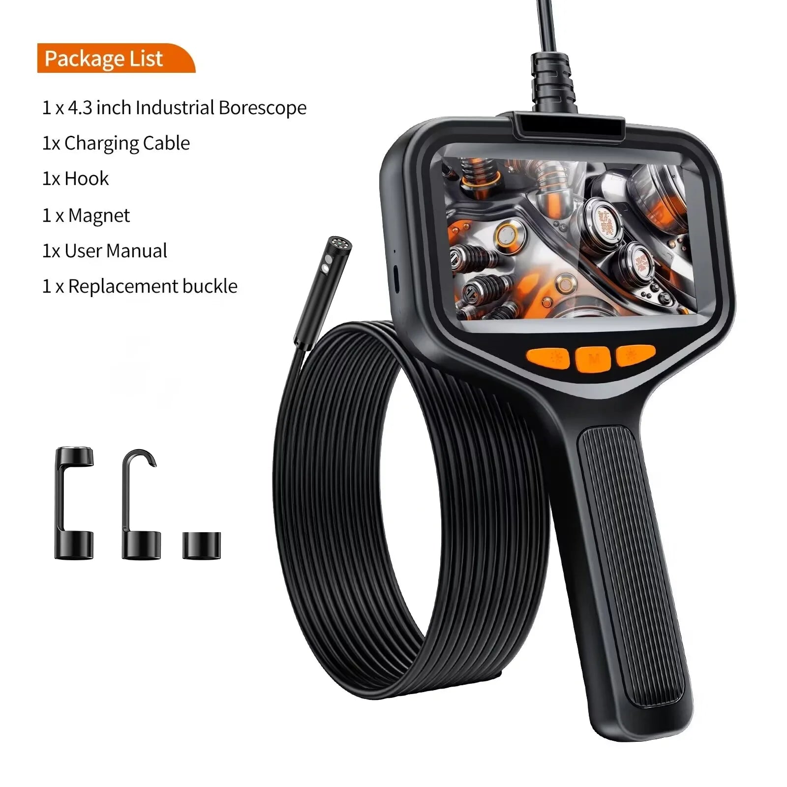Borescope Camera 4.3'' LCD HD1080P