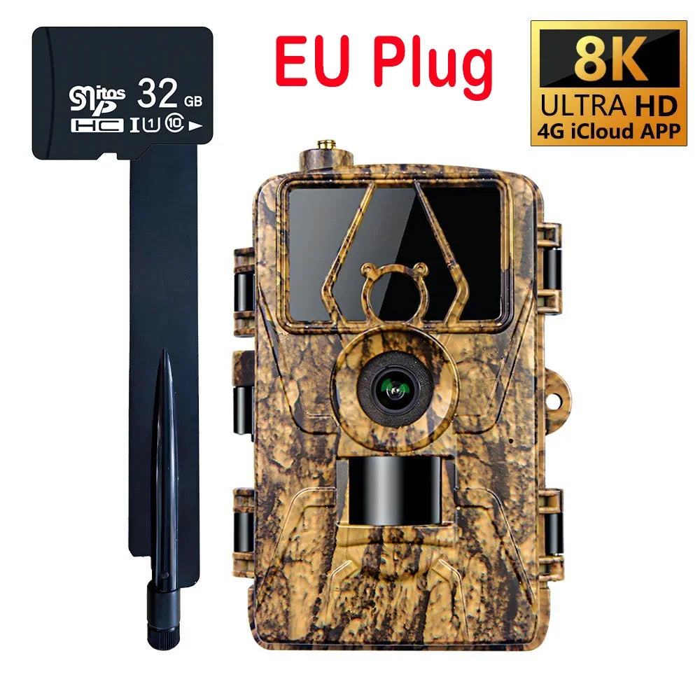 Trail Camera 60MP 8K 4G LTE - Night Vision Hunting Camera
