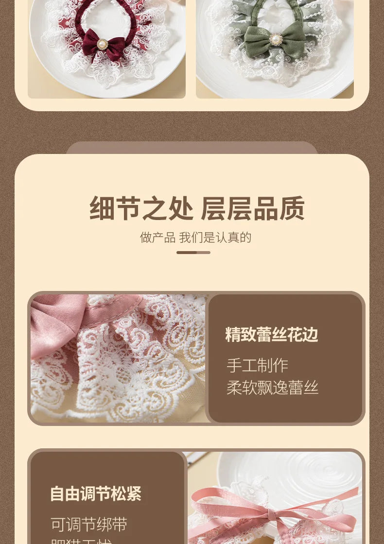 Pearl Lace Bowtie Collar