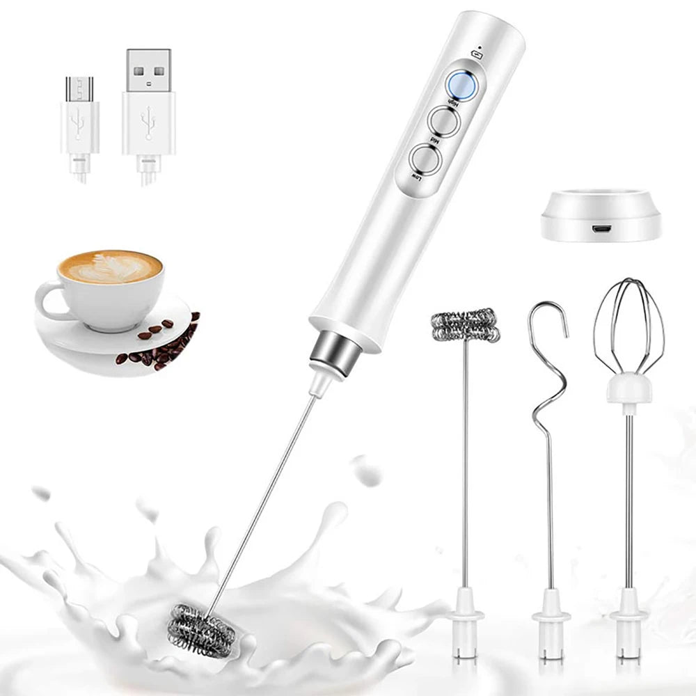 Electric Milk Frother Handheld Cordless - Coffee Foam Maker - Deribla Store