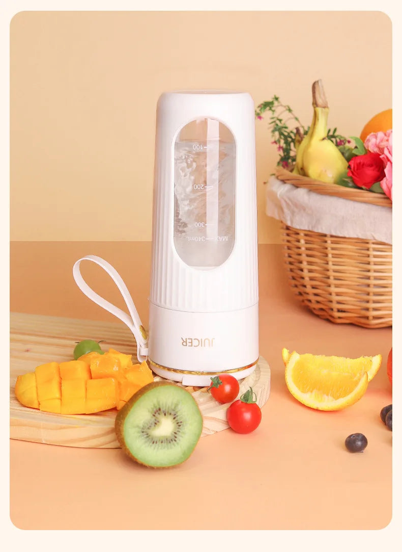 Rechargeable Portable Juicer - 14-Blade Fast Mixing Blender with 2400mAh Battery (400ml) - Deribla Store