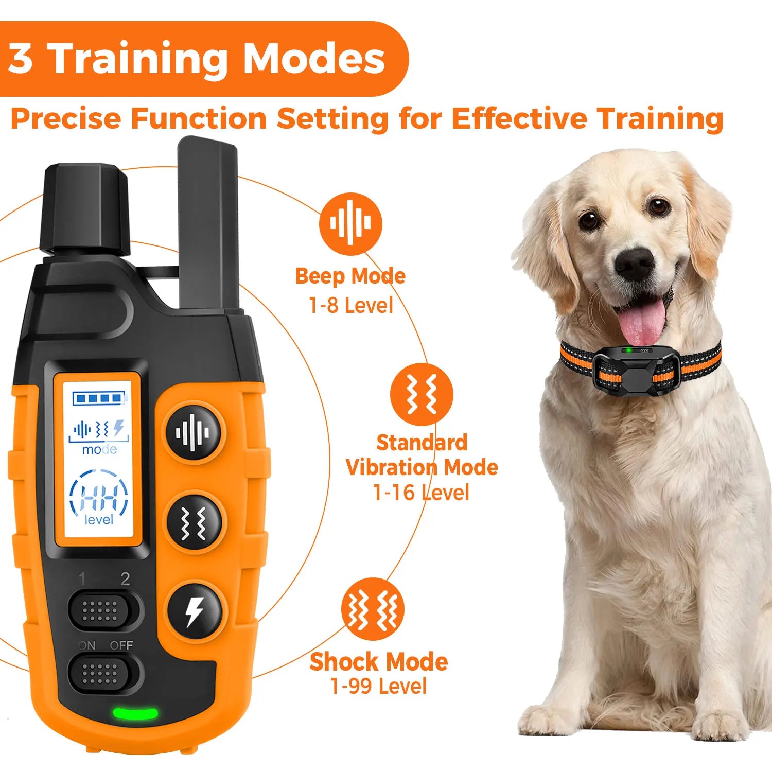 3300ft Waterproof Dog Training Collar - Remote Control for 5-120lbs Dogs - Deribla Store