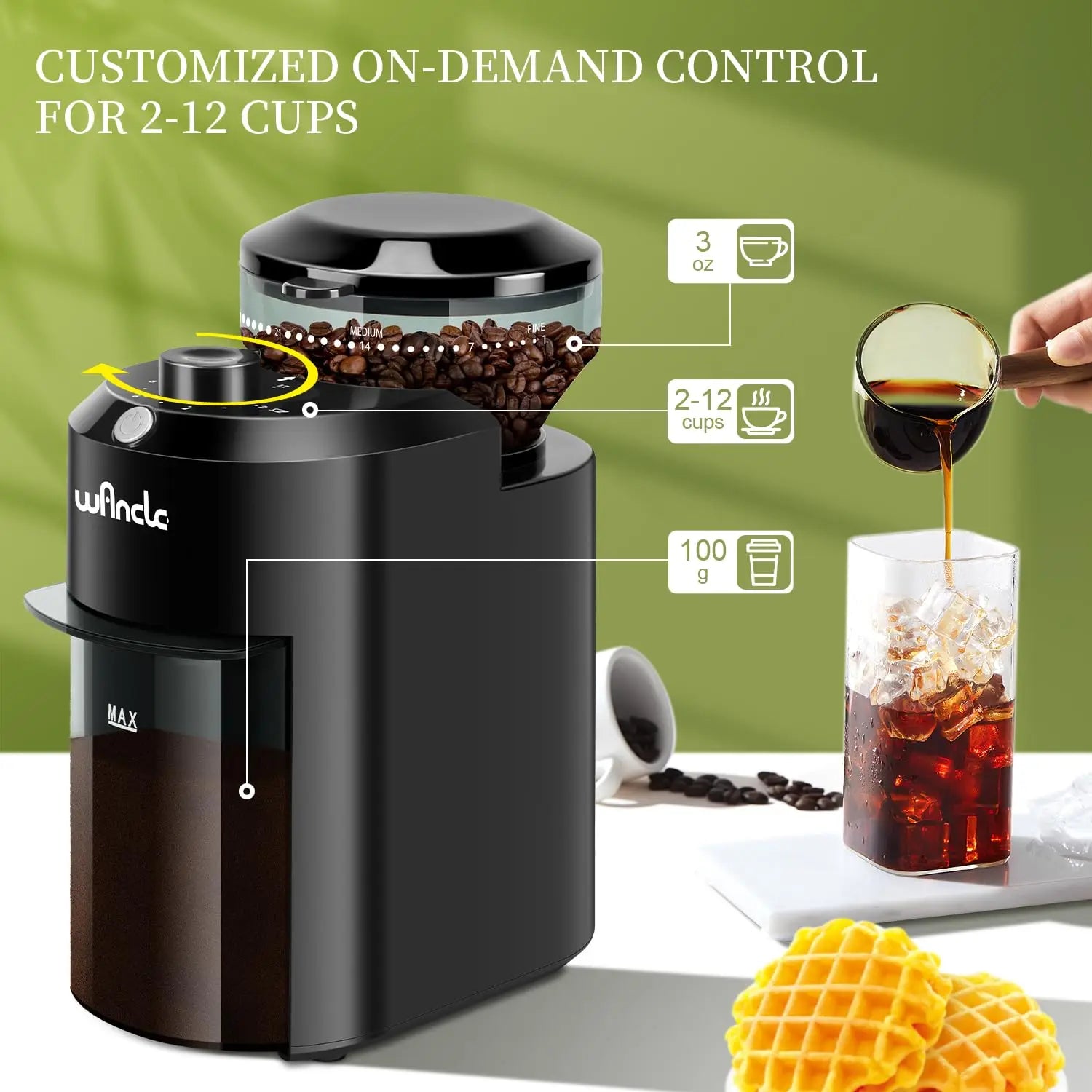 Burr Coffee Grinder Electric - 28 Settings Espresso French Press - Deribla Store