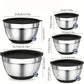 8pcs Mixing Bowls with Airtight Lids Stainless Steel Mixing