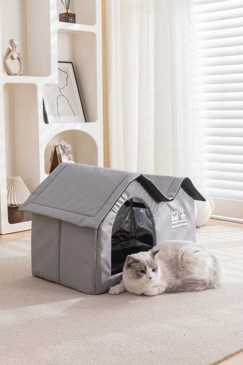Cat Cooling House - Removable Ice Mat Bed for Summer Air Conditioning - Deribla Store