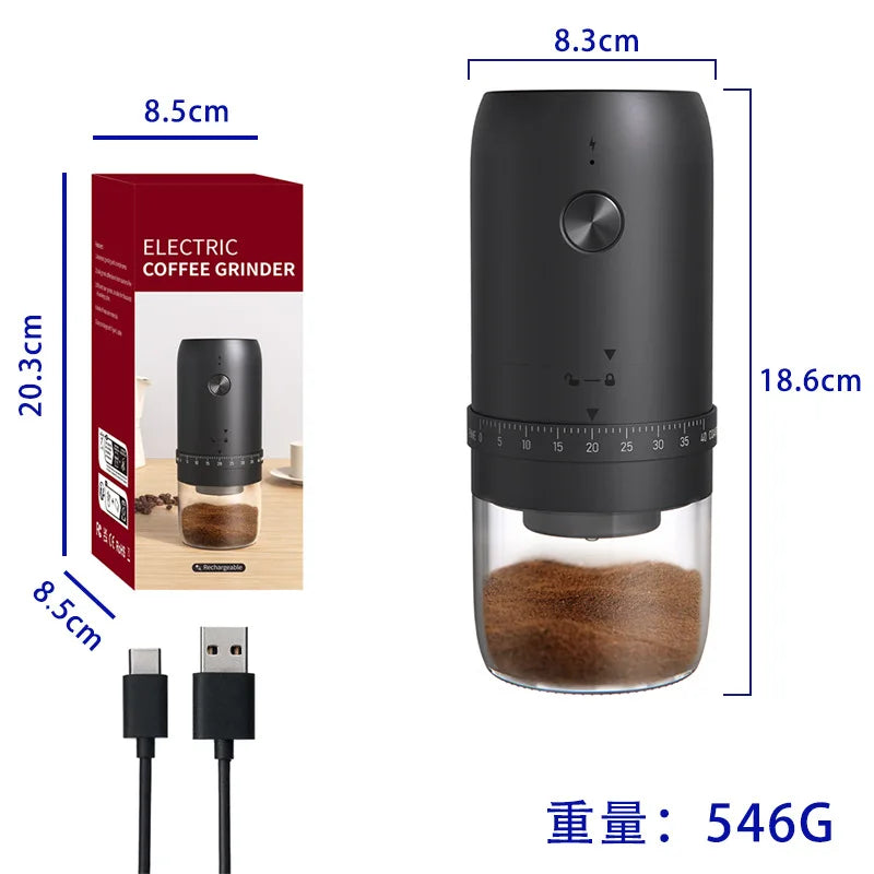 Portable USB Coffee Grinder 40 Gears - Rechargeable Electric - Deribla Store