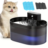 2.2L Wireless Pet Water Fountain - Rechargeable with Infrared Sensor & 3 Filters - Deribla Store