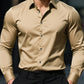 FGKKS Men Casual White Shirt Brand Fashion Solid Color Long