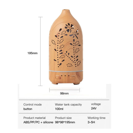 Essential Oil Diffuser - Ultrasonic Aromatherapy with LED