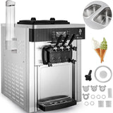 Commercial Soft Serve Ice Cream Machine - 3-Flavor 2200W with LED Display & Auto Clean (20-28L/H) - Deribla Store