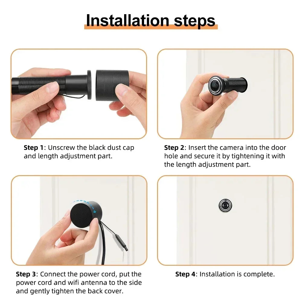 2MP Wifi Camera, Video Doorbell (newest model) + Two-way audio, HD video, motion, Home Security Cameras