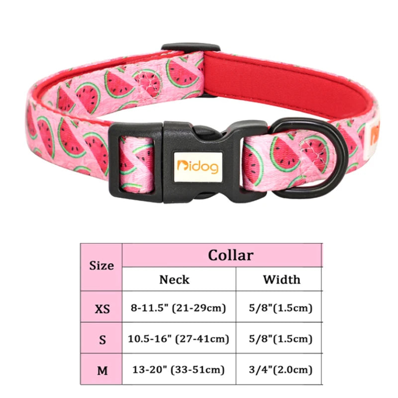 Floral Dog Collar - Adjustable Nylon Flower Print for Small to Large Dogs - Deribla Store
