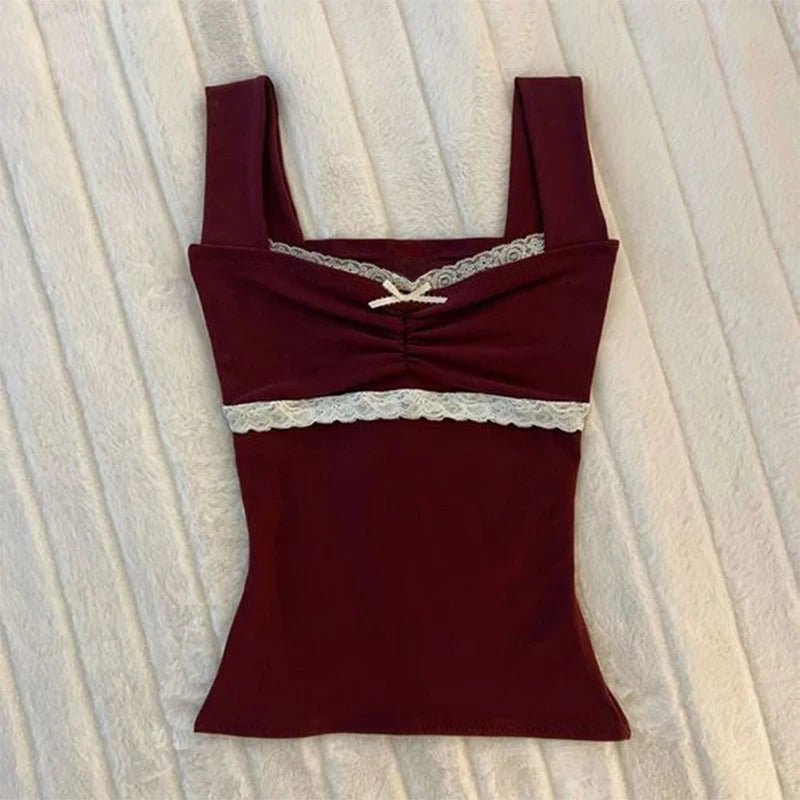Y2K Harajuku Kawaii Sweet Women's Camisole Top Casual Slim