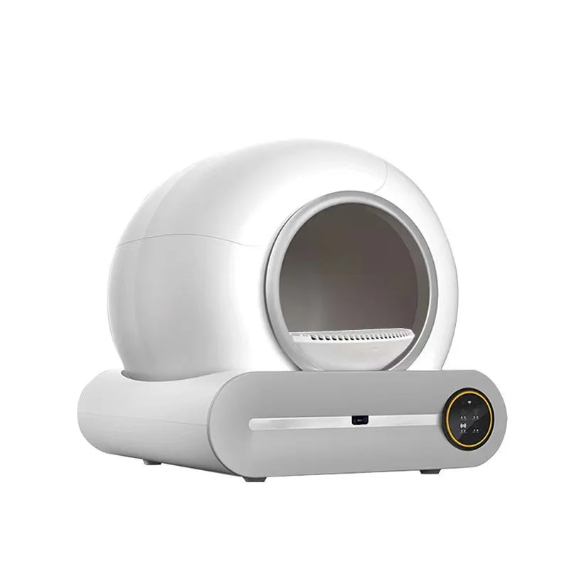 Self-Cleaning Cat Litter Box 65L - Large Enclosed Smart White - Deribla Store