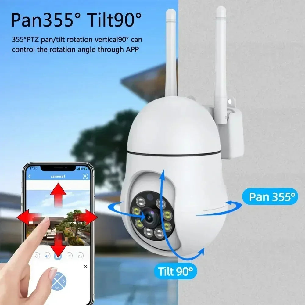 TUYA 5MP Smart Life CCTV Wifi Camera Wireless Security Surveillance Cameras Outdoor Night Color AI Smart Tracking Two Way Audio