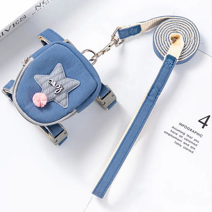 Cat Harness & Leash Set - Anti-Escape Chest Strap for Outdoor Walking - Deribla Store