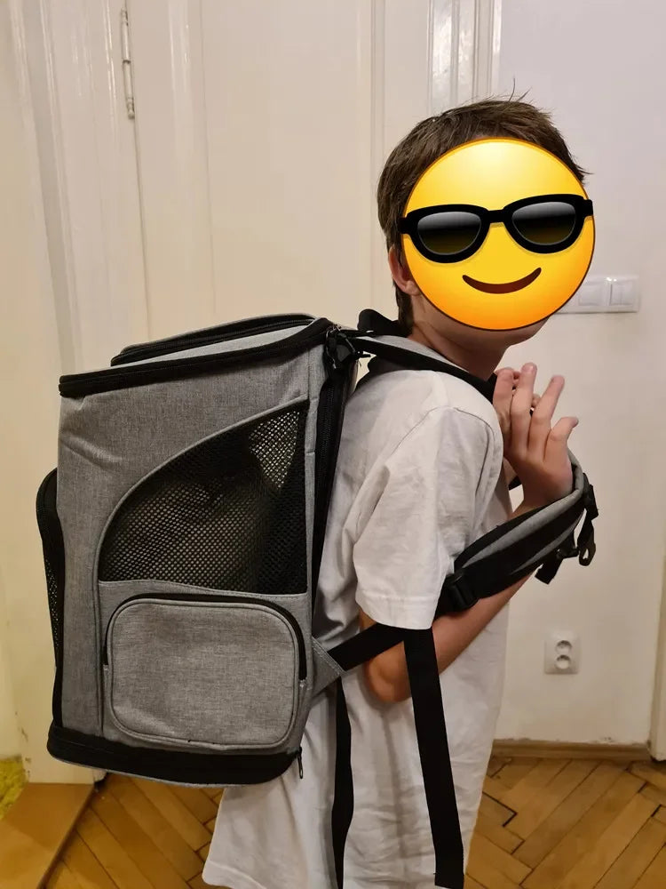 Expandable Pet Carrier Backpack - Large Capacity Breathable Travel Bag for Cats & Dogs - Deribla Store