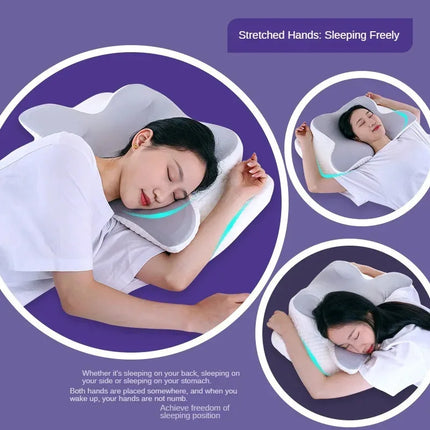 Cervical Memory Foam Neck Pillow – Orthopedic Contour Support for All Sleepers