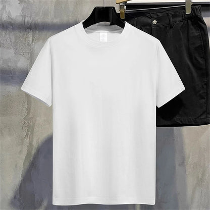 Men T Shirt Summer Cotton Tops Women Solid Color Blank Tshirts