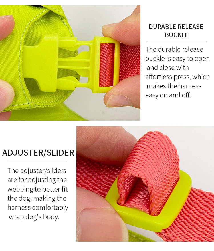 No-Pull Dog Harness - Reflective Nylon with Pocket & Adjustable Fit - Deribla Store