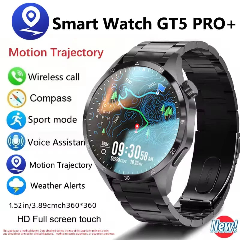 For HUAWEI GT5 Pro GPS NFC Smart Watch Men 360*360 AMOLED