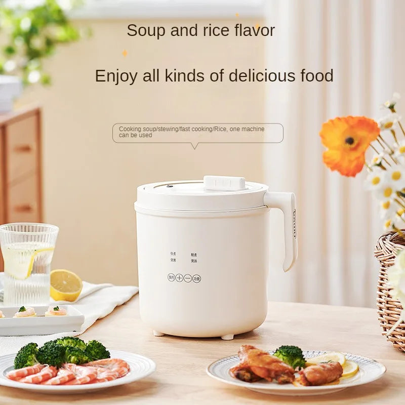 Mini Electric Rice Cooker 1600ML 220V - Ceramic Timing Pot - Deribla Store