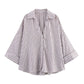 HipSeam Wide Sleeved Shirt Women Spring Asymmetric Hem