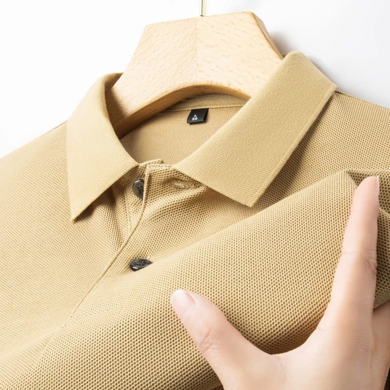 Men's 100% Cotton Polo Shirt Summer Fashion Casual Short