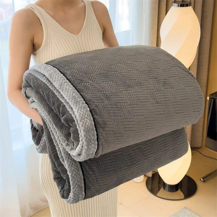 Velvet Blanket - Soft Warm Fleece Throw for Bed & Sofa