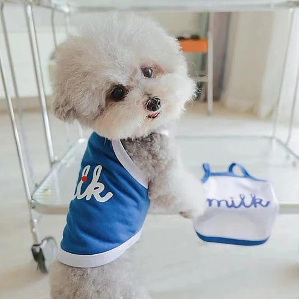 Pet Summer Vest - Breathable Letter Print T-Shirt for Small Dogs (S-2XL) - Deribla Store