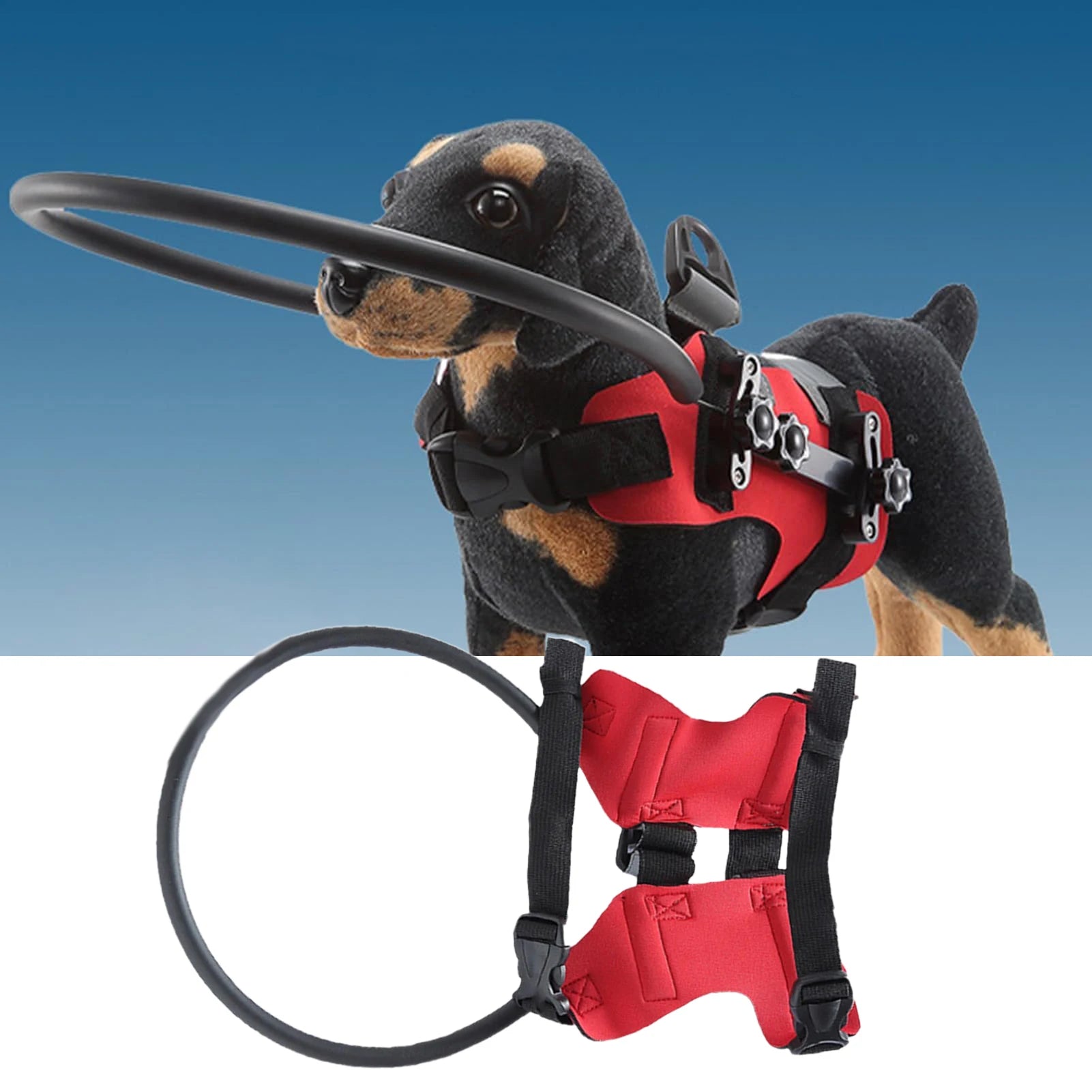 Blind Dog Harness Guiding Device Pet Halo Harness For Cats Pet Vest Ring For Blind Dogs Or Visually Impaired Pets To Avoid - Deribla Store