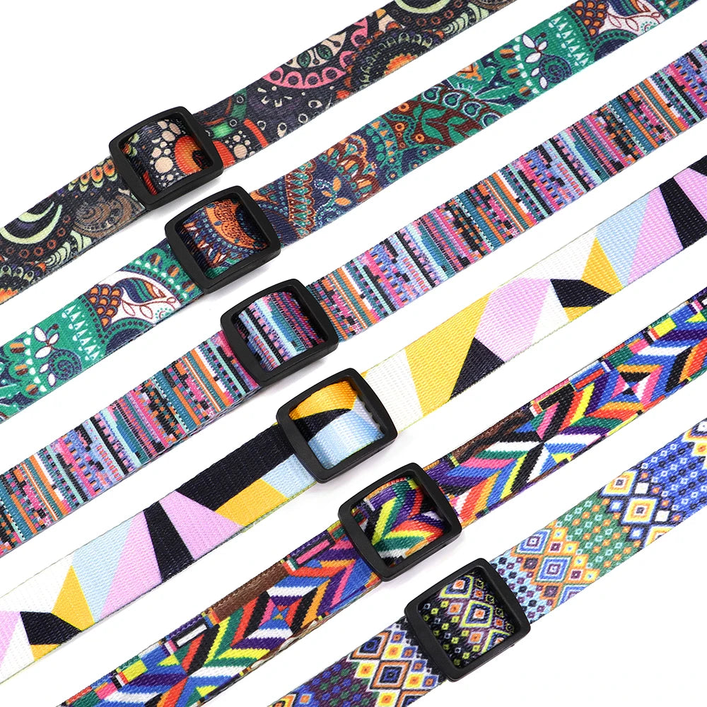 Floral Dog Collar - Adjustable Nylon Flower Print for Small to Large Dogs - Deribla Store