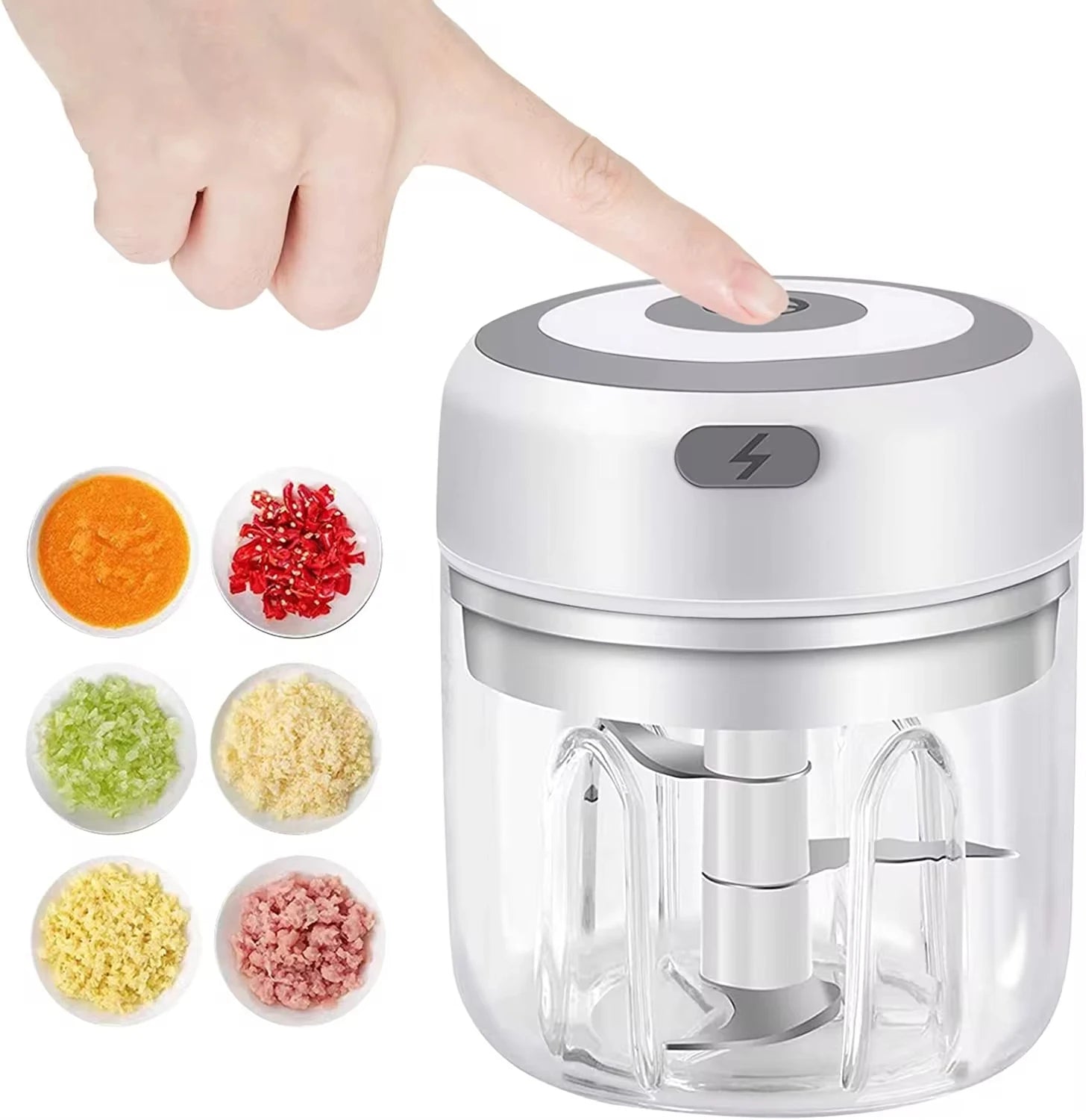 Electric Mini Garlic Chopper USB Rechargeable - Meat Grinder - Deribla Store