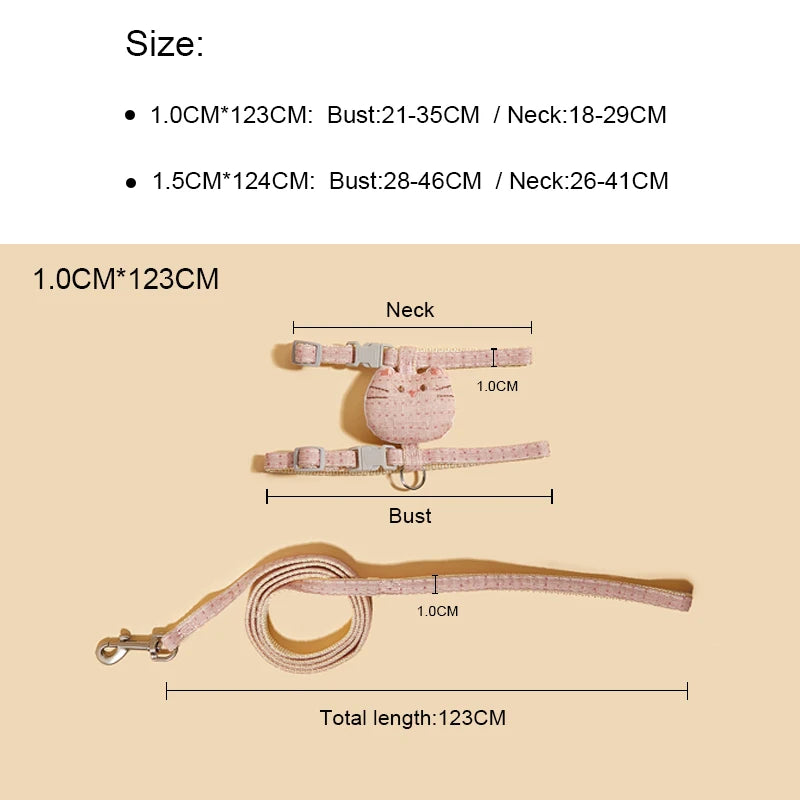 Cat Harness & Leash Set - Adjustable Vest for Walking Cats & Small Dogs - Deribla Store