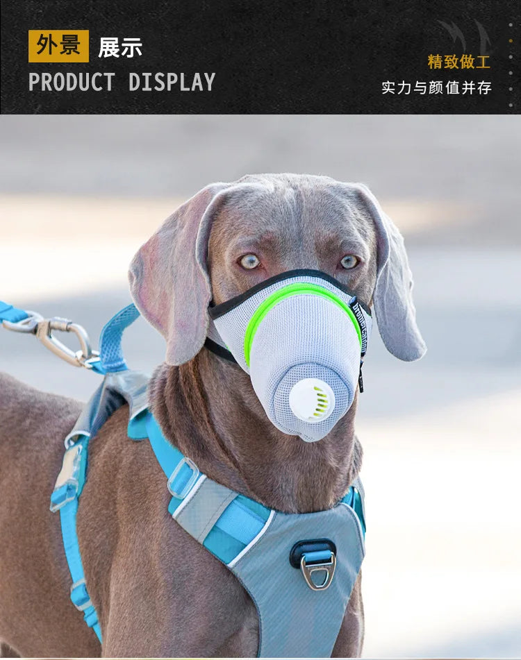 Dog Mask - Reusable Breathable Air Filter Respirator for Smoke & Gas Protection - Deribla Store