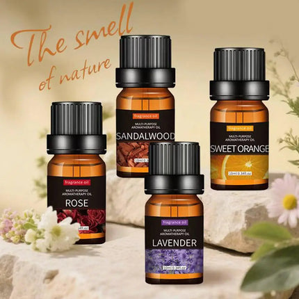 Pure Essential Oils - 10ml Aromatherapy & Massage Set