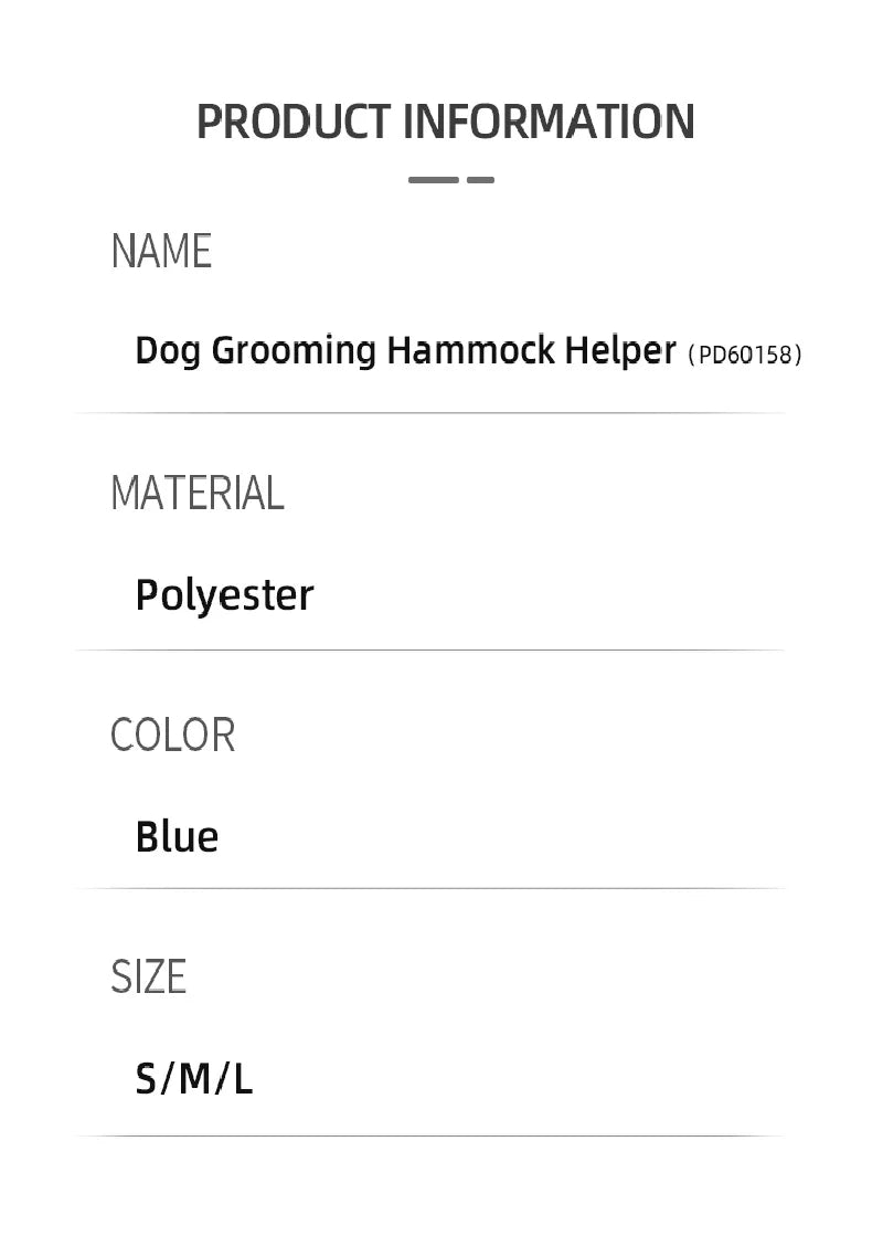 Pet Grooming Hammock - Helper Sling for Nail Trimming & Bathing Dogs & Cats - Deribla Store