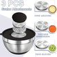 8pcs Mixing Bowls with Airtight Lids Stainless Steel Mixing