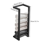 black towel holder