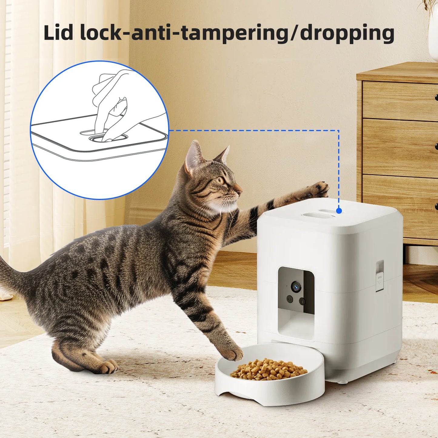 ZYfeeder 2L Smart Pet Feeder with WiFi Camera - Automatic Food Dispenser for Cats & Dogs - Deribla Store