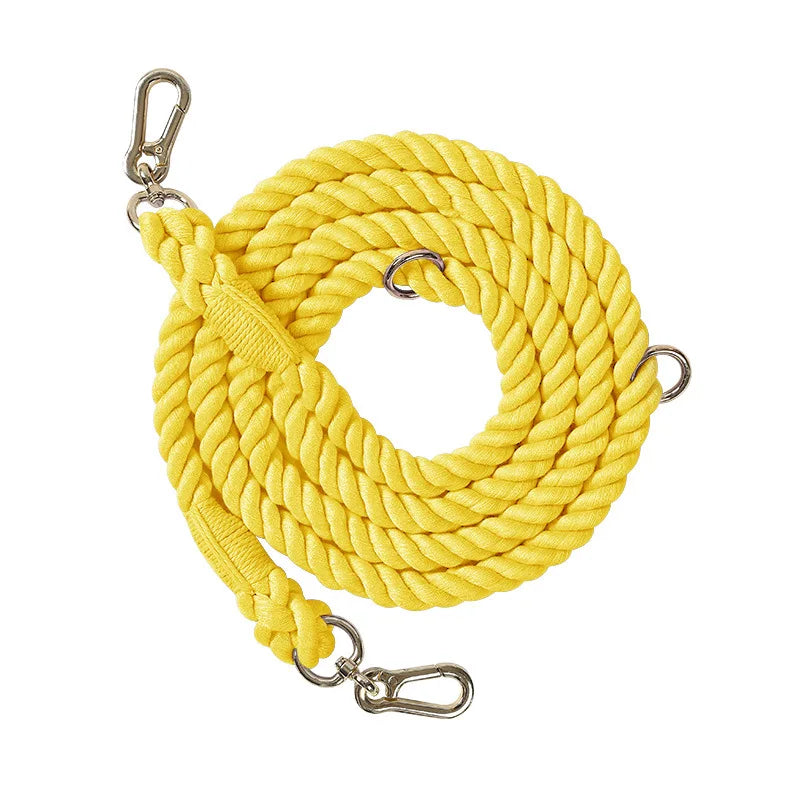 Handmade Braided Dog Leash - 250cm Strong Cotton Rope Heavy Duty Leash - Deribla Store