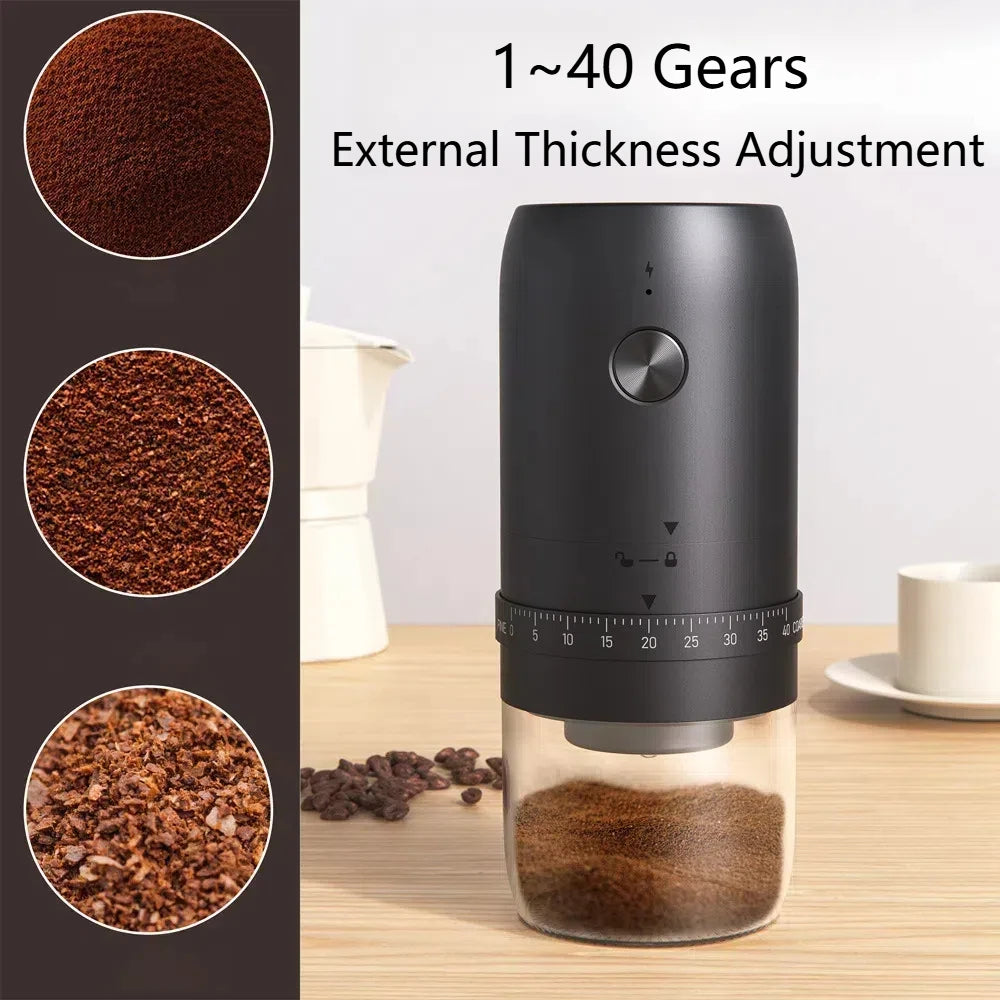 Portable USB Coffee Grinder 40 Gears - Rechargeable Electric - Deribla Store
