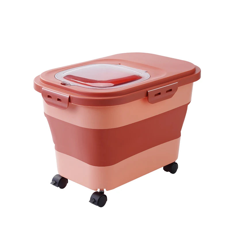 Collapsible Pet Food Storage Container