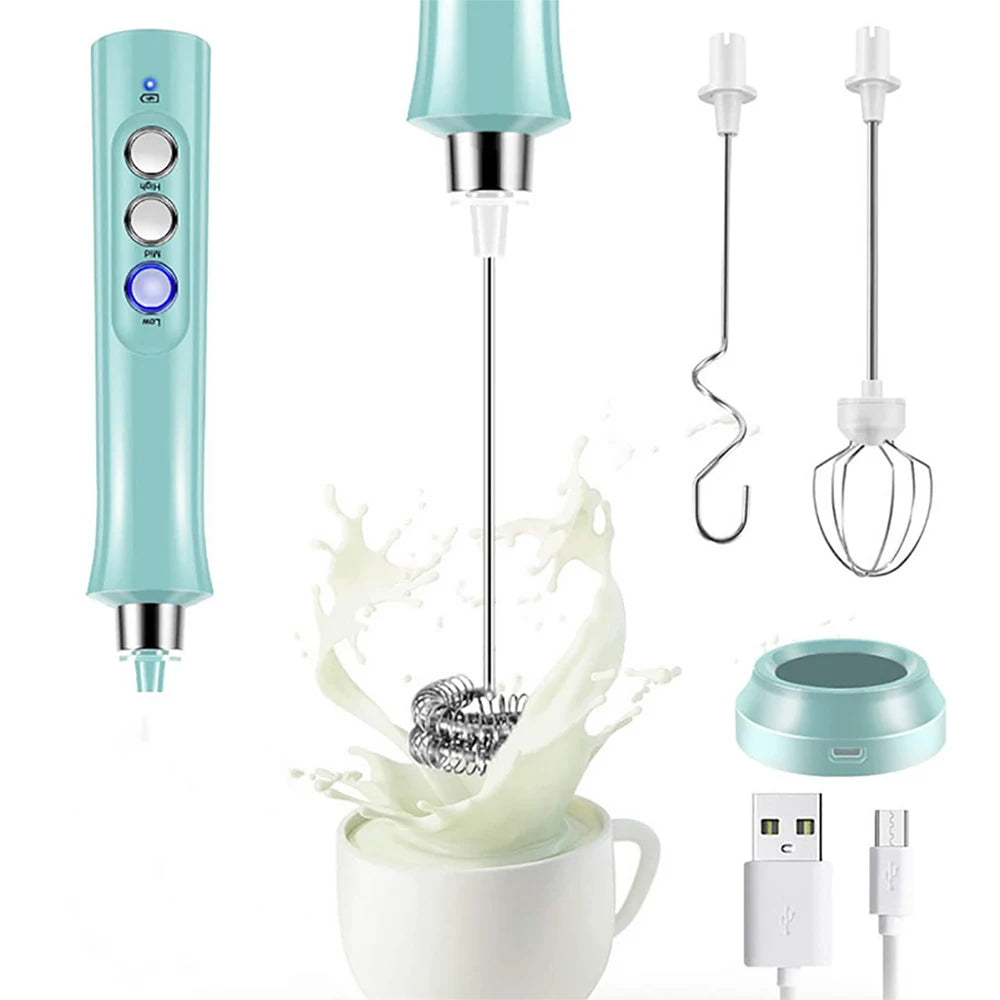 Electric Milk Frother Handheld Cordless - Coffee Foam Maker - Deribla Store