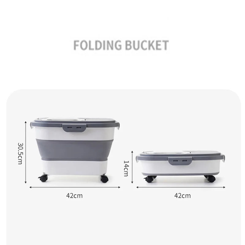 Collapsible Pet Food Storage Container