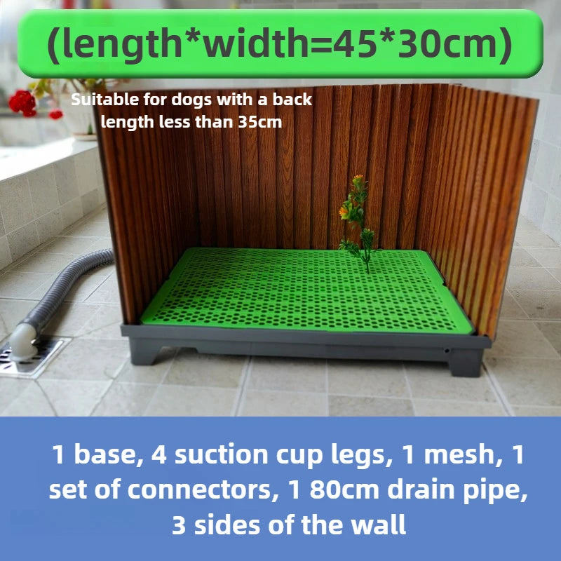Flush Dog Toilet with Drain Indoor Potty 