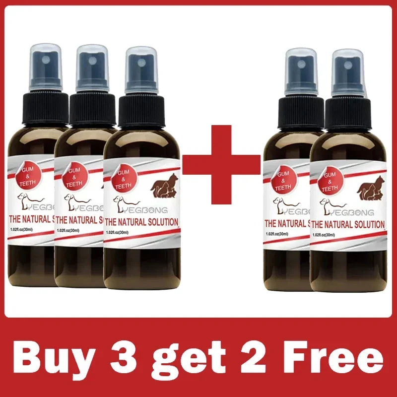 Pet Dental Spray 30ml - Tooth Cleaning & Bad Breath Freshener for Dogs & Cats - Deribla Store