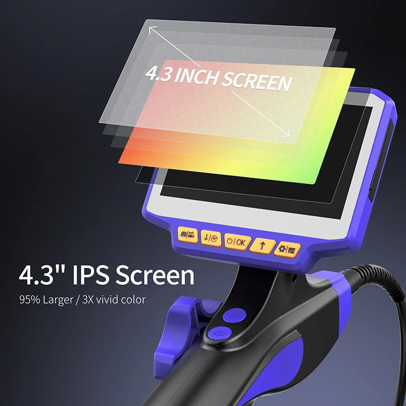 Endoscope Articulé 360° HD 1080P - 4.3" Display Borescope